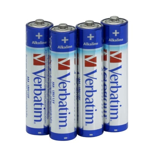Verbatim AAA Alkaline Batteries 4 Pack