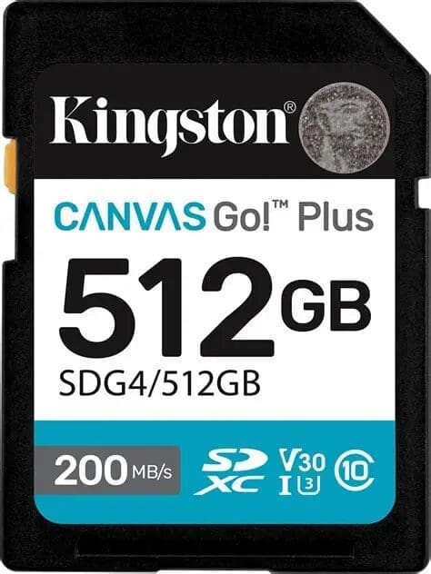 Kingston 512GB SDXC Canvas Go Plus Gen4 SD Card