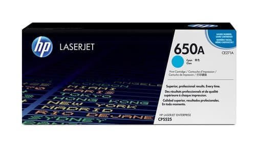 HP 650A Cyan Toner Cartridge CE271A