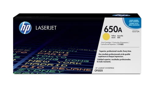 HP 650A Yellow Toner Cartridge CE272A