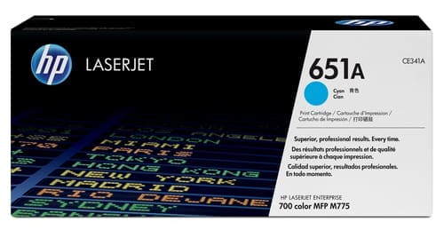 HP 651A Cyan Toner Cartridge CE341A