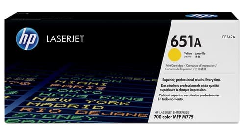 HP 651A Yellow Toner Cartridge CE342A