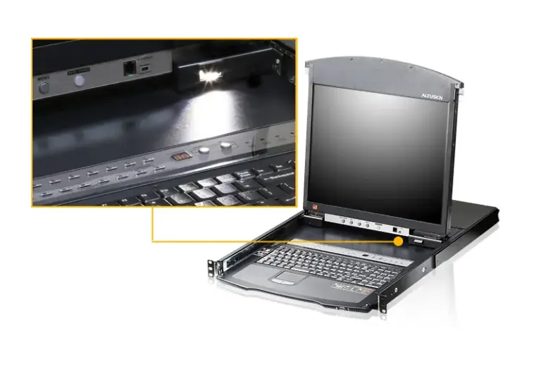 ATEN KL1508AiM 8-Port 17-inch Dual Rail IP KVM