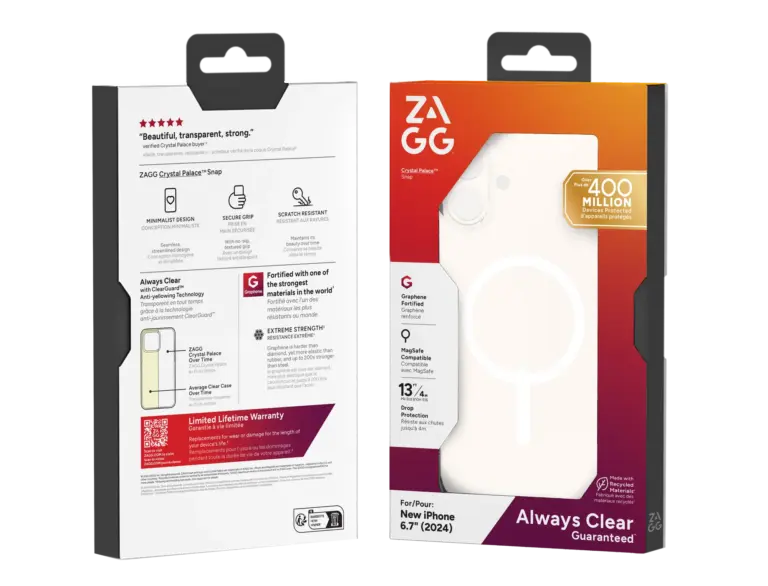 ZAGG Crystal Palace Snap Clear Case for iPhone 16 Plus