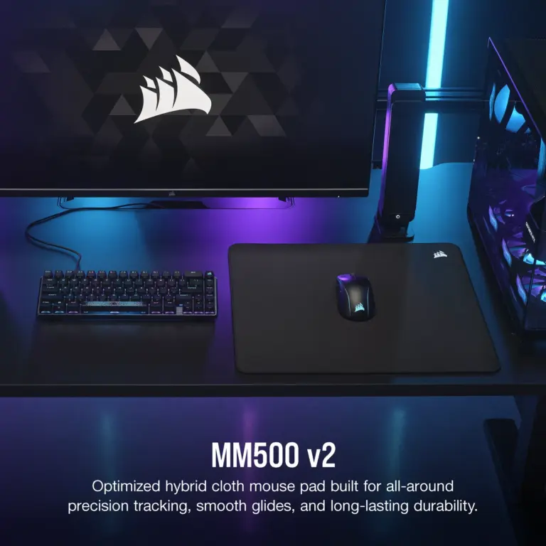 Corsair MM500 v2 Hybrid Cloth Gaming Mouse Pad Large