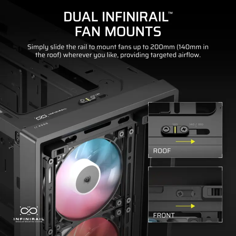 Corsair FRAME 4000D LCD RS ARGB Black Mid-Tower Case