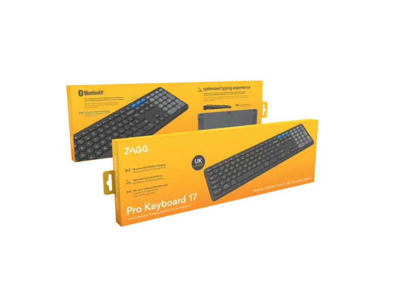 ZAGG Pro 17 Full-Size Bluetooth Keyboard UK - Charcoal
