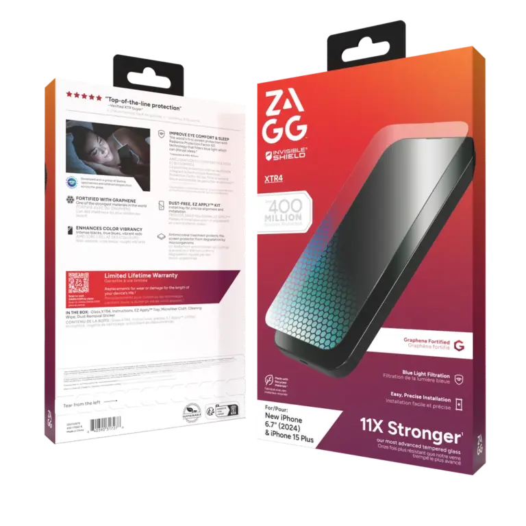 ZAGG InvisibleShield Glass XTR4 for iPhone 16 Plus/15 Plus