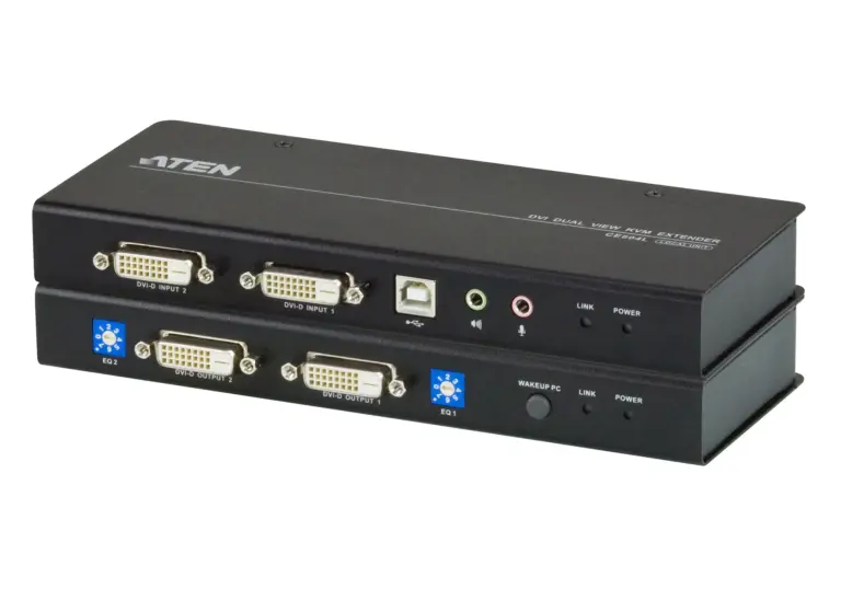 ATEN CE604 Dual DVI USB Cat 5 KVM Extender