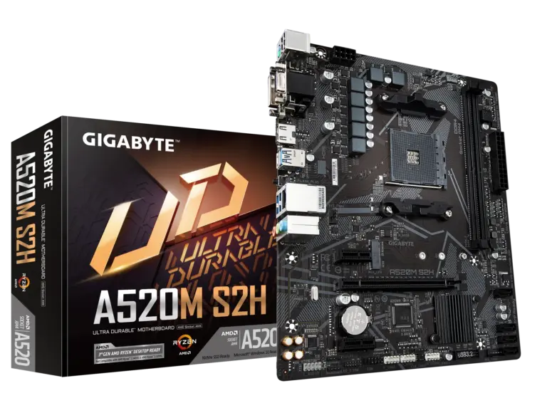 Gigabyte A520M S2H AMD A520 Micro ATX Motherboard
