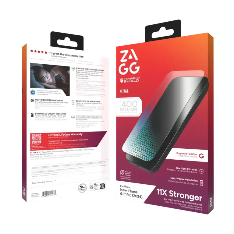 ZAGG InvisibleShield Glass XTR4 Screen Protector for iPhone 16 Pro