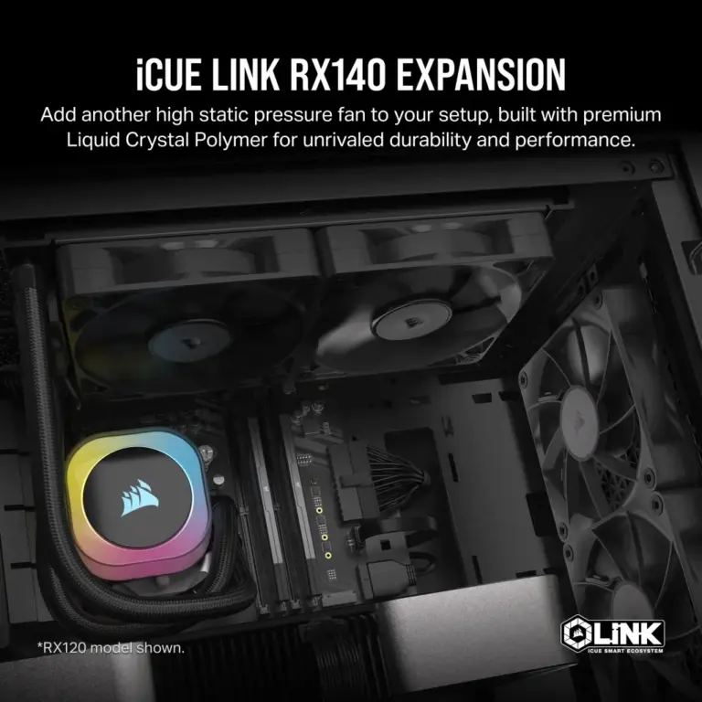 Corsair iCUE LINK RX140 140mm PWM Fan – Black