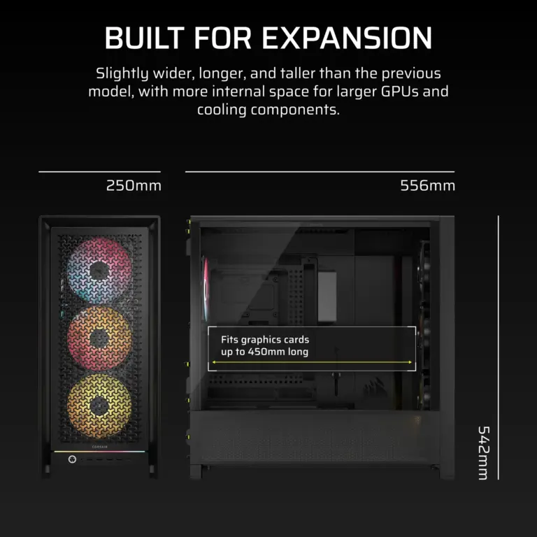 Corsair FRAME 5000D RS ARGB Black Mid-Tower PC Case
