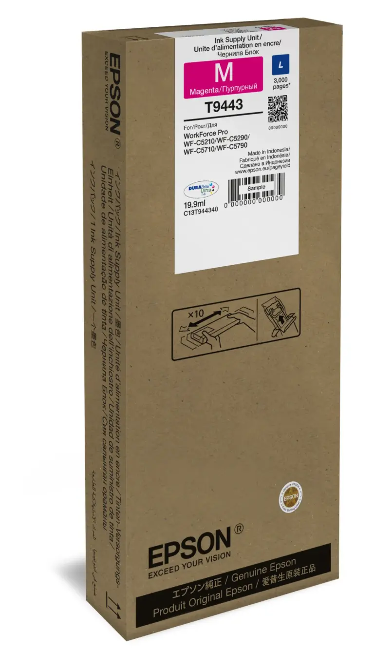 Epson T9443 L Magenta Ink Cartridge - 3,000 Pages