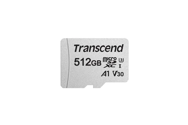 Transcend 512GB 300S microSDXC U3 V30 A1 Card with Adapter