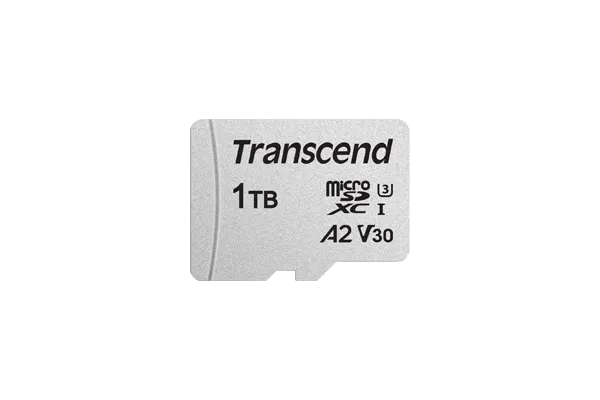 Transcend USD300S 1TB microSDXC U3 V30 A2 Card with SD Adapter