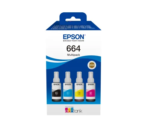 Epson T664 EcoTank 4-Colour Ink Multipack 280ml
