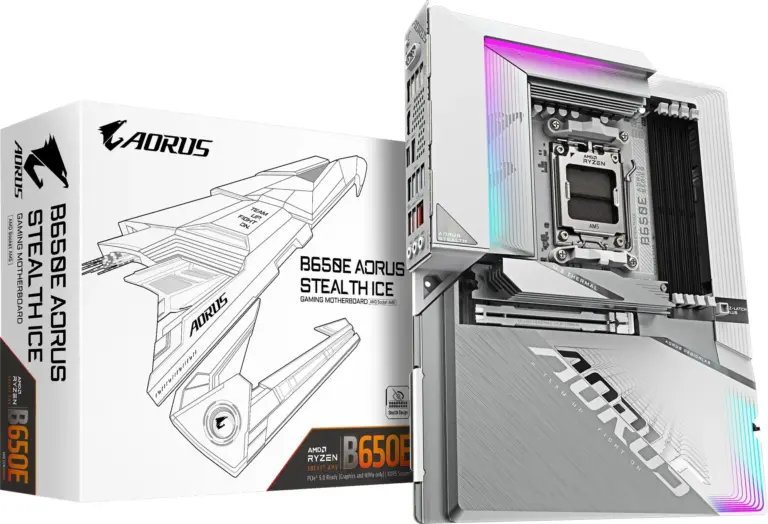 Gigabyte B650E AORUS STEALTH ICE AM5 ATX Motherboard