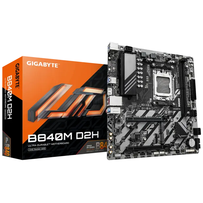 Gigabyte B840M D2H AMD B840 AM5 Micro-ATX Motherboard