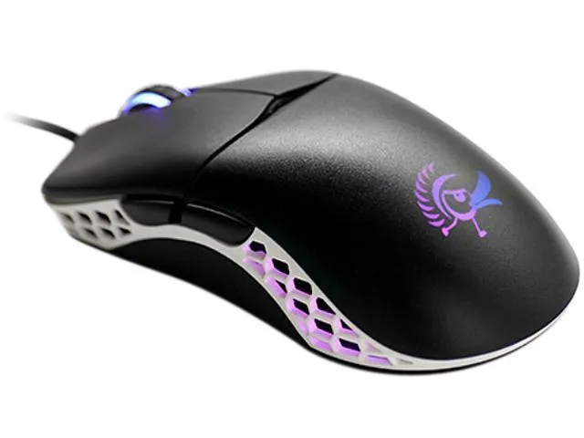 Ducky Feather Black & White 16,000 DPI ARGB Gaming Mouse