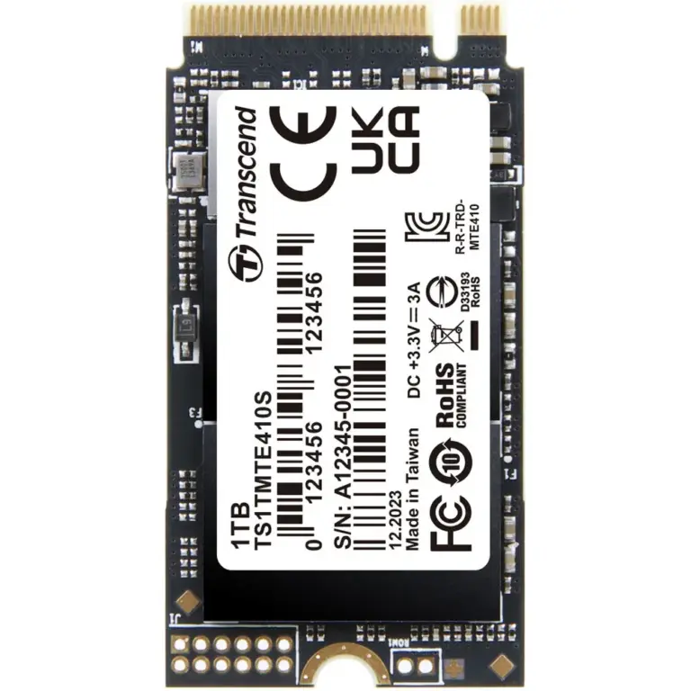 Transcend MTE410S 1TB PCIe 4.0 M.2 2242 NVMe SSD