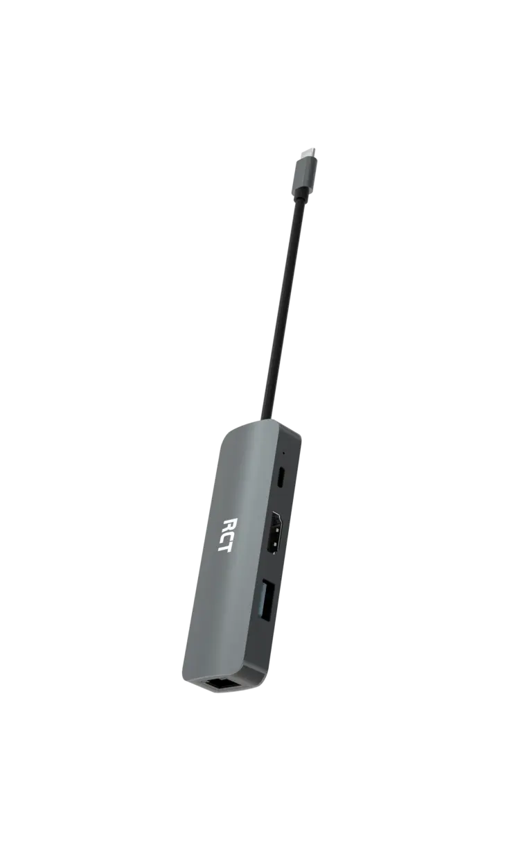 RCT SD-4 USB-C 4-in-1 Hub with 4K HDMI, Gigabit LAN & 100W PD